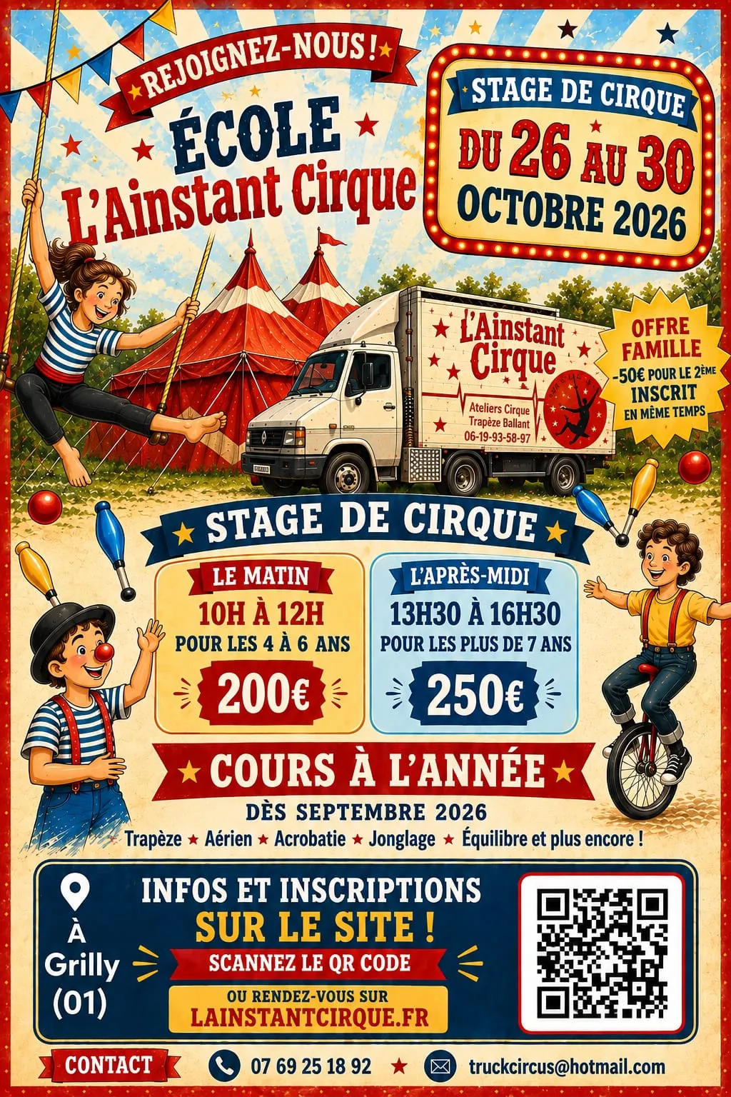 Affiche stage octobre 2026